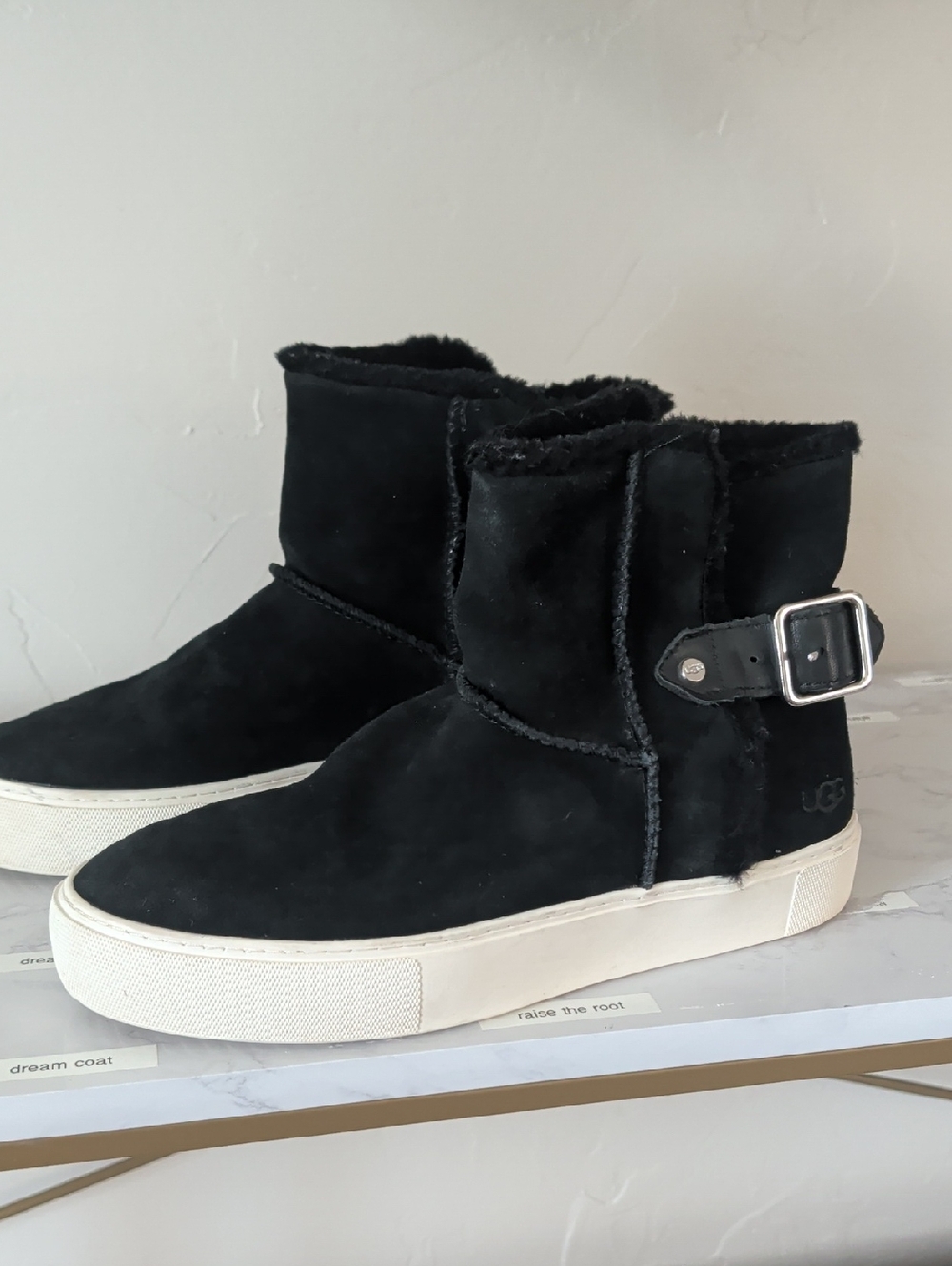 Ugg Black Boots.   8.5.
